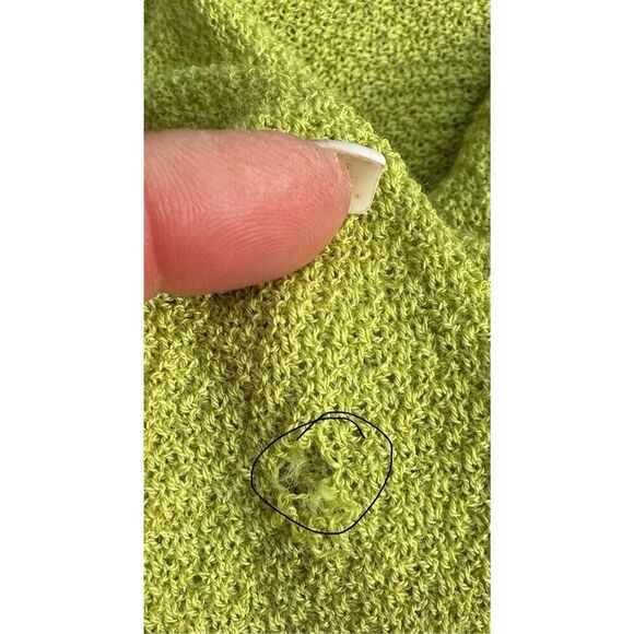 Eileen Fisher Open Front Cardigan Sz. L Italian Yarn Textured Knit - Picture 12 of 12